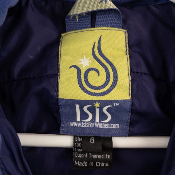 ISIS Thermolite Vest Size 6 Quilted Puffer Zip Up Purple Pockets Lightweight - Picture 4 of 12